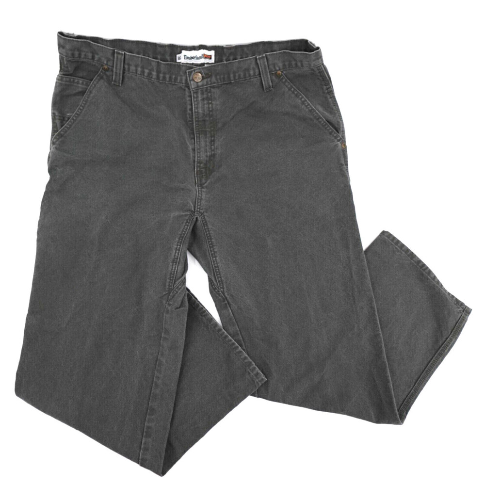 Timberland Pro Series Jeans Mens 38 Green Straight Leg Relaxed Utility